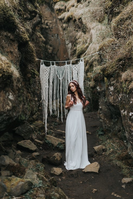 My macrame at a styled wedding shoot in... Iceland!