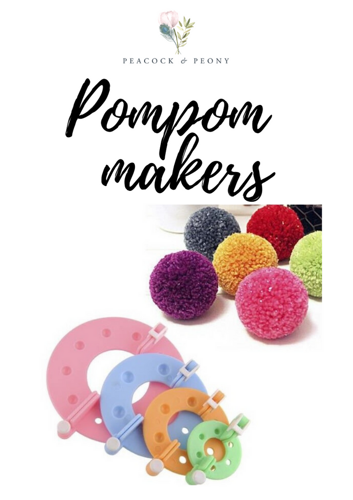 Pompom makers: set of 4 (in 4 different sizes) – Peacock & Peony
