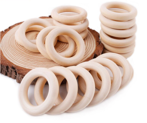Wooden rings - safe for use as a baby teether!