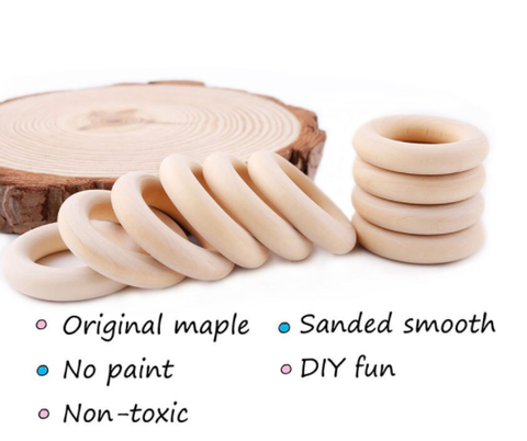 Baby safe wooden deals rings