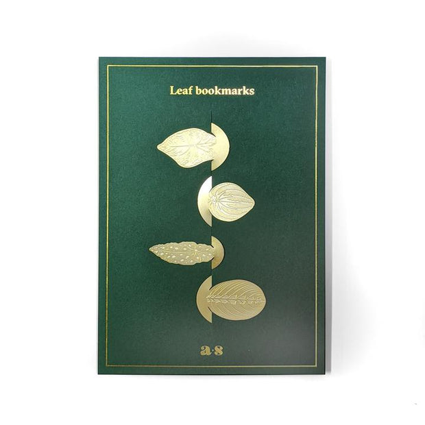 Leaf Bookmark Set in stainless steel or brass