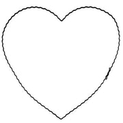Heart shaped, waved iron frame 20 cm