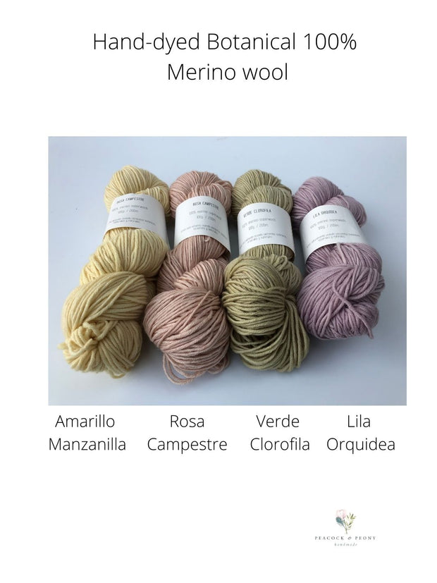 Hand-dyed Spanish Merino yarn BOTANICAL COLLECTION (Spanish Line)