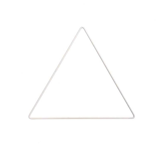 White metal triangle frame - 20 cm